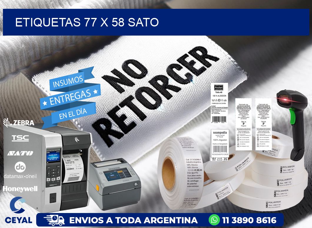 ETIQUETAS 77 x 58 SATO