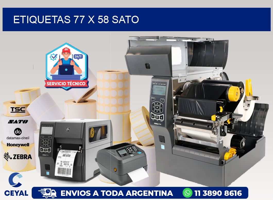 ETIQUETAS 77 x 58 SATO