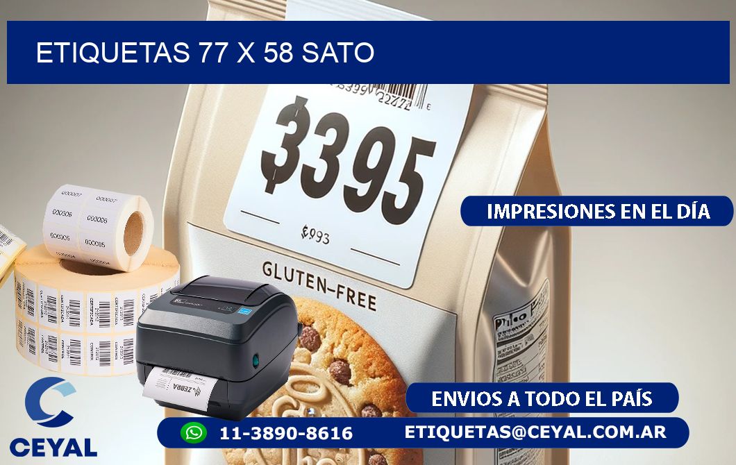 ETIQUETAS 77 x 58 SATO