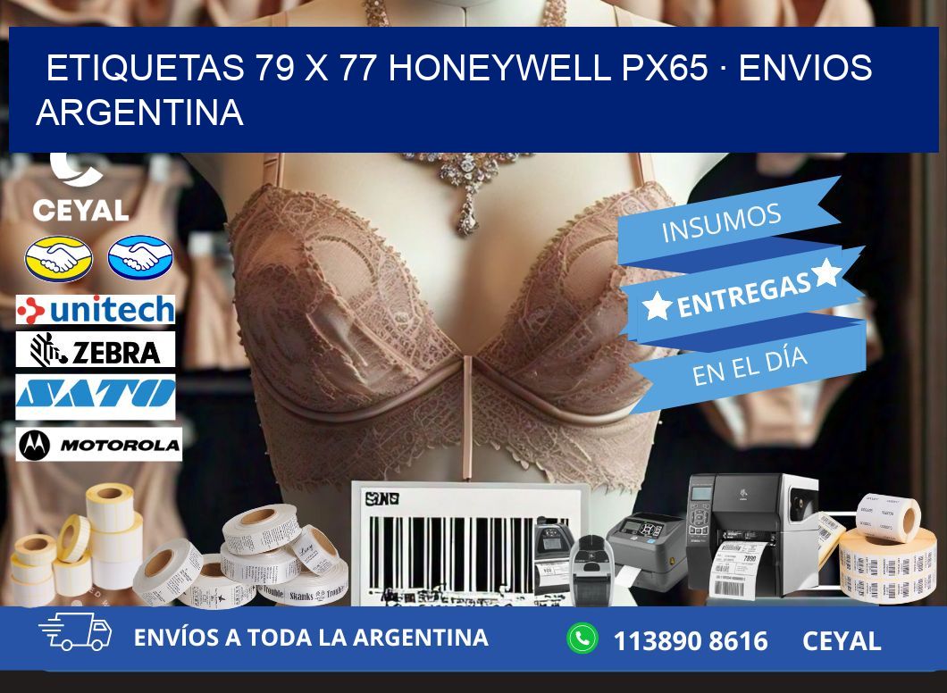 ETIQUETAS 79 x 77 HONEYWELL PX65 · ENVIOS ARGENTINA
