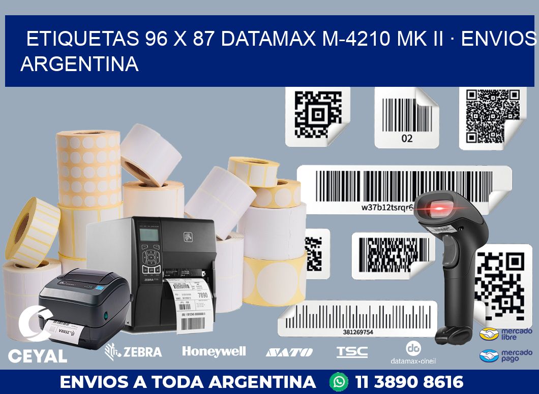 ETIQUETAS 96 x 87 DATAMAX M-4210 MK II · ENVIOS ARGENTINA