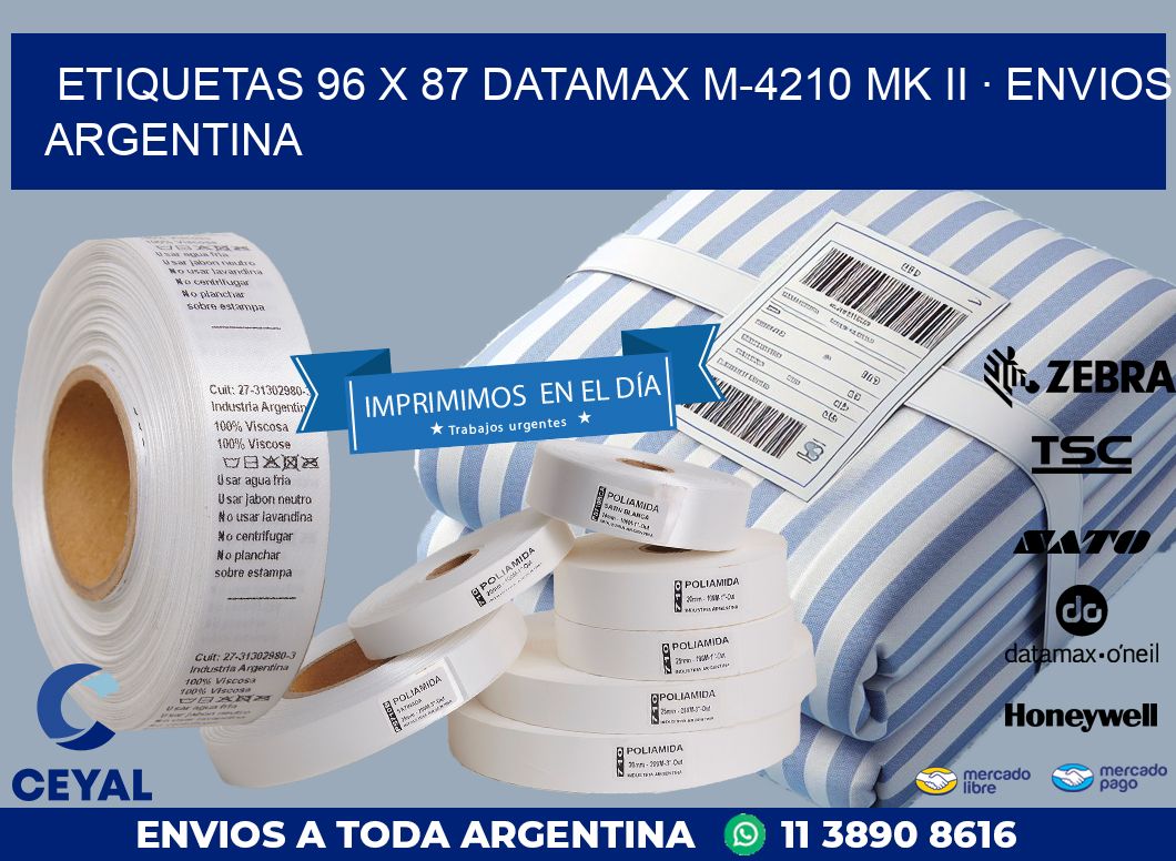 ETIQUETAS 96 x 87 DATAMAX M-4210 MK II · ENVIOS ARGENTINA