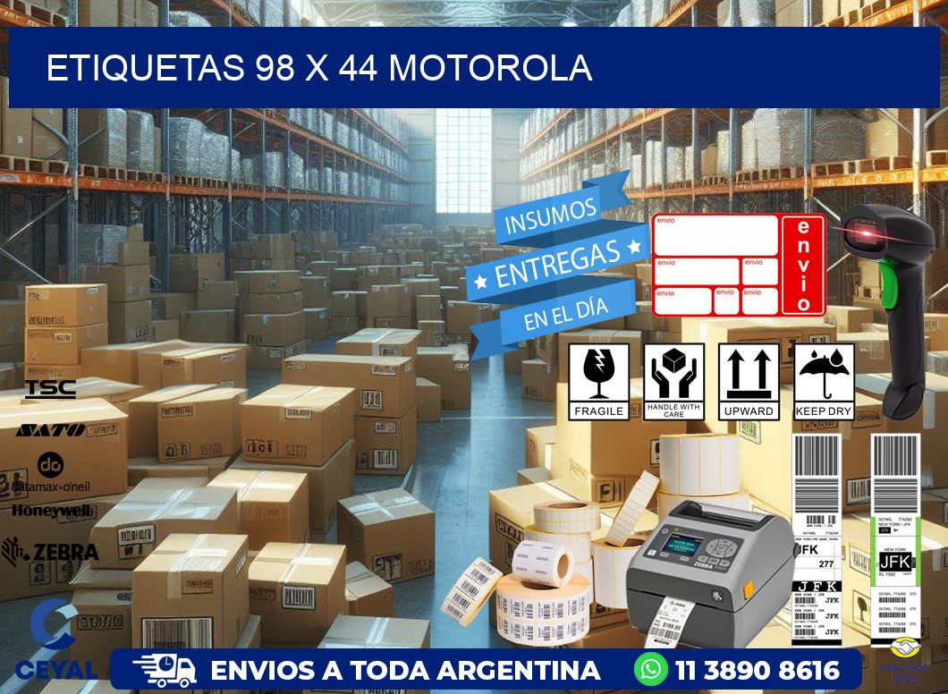 ETIQUETAS 98 x 44 MOTOROLA