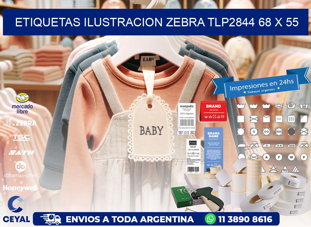 ETIQUETAS ILUSTRACION ZEBRA TLP2844 68 x 55