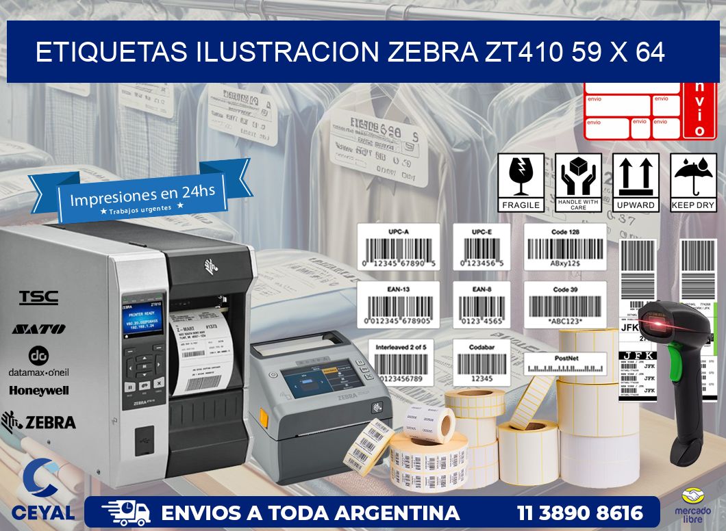 ETIQUETAS ILUSTRACION ZEBRA ZT410 59 x 64