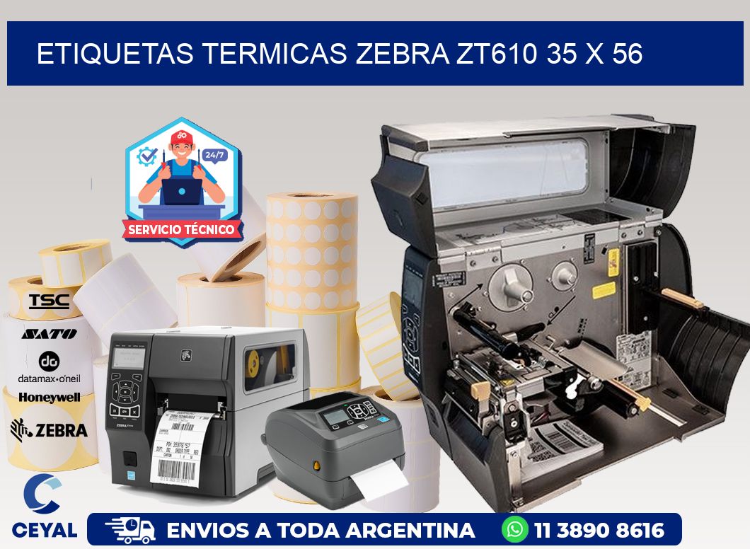 ETIQUETAS TERMICAS ZEBRA ZT610 35 x 56