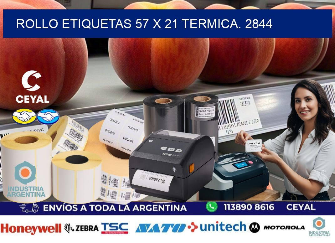 Rollo etiquetas 57 x 21 termica. 2844