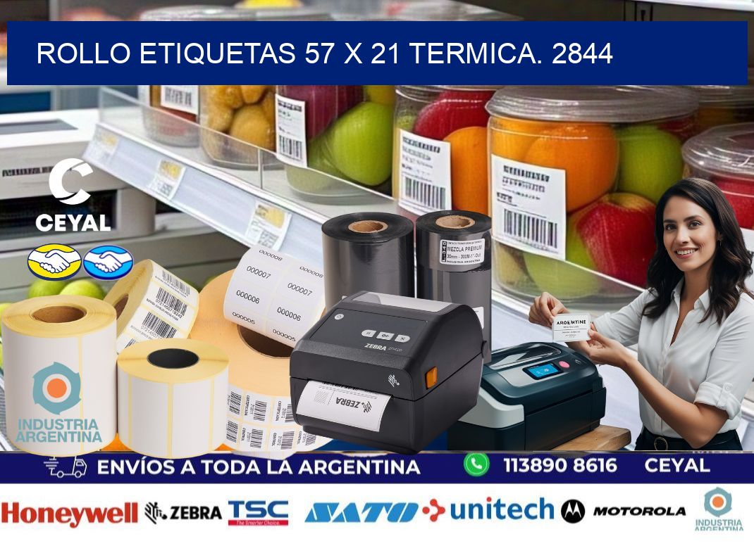 Rollo etiquetas 57 x 21 termica. 2844