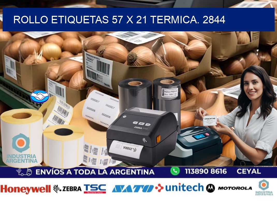Rollo etiquetas 57 x 21 termica. 2844