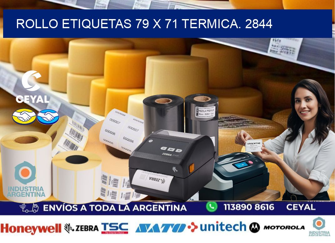 Rollo etiquetas 79 x 71 termica. 2844