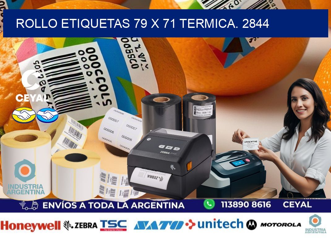 Rollo etiquetas 79 x 71 termica. 2844