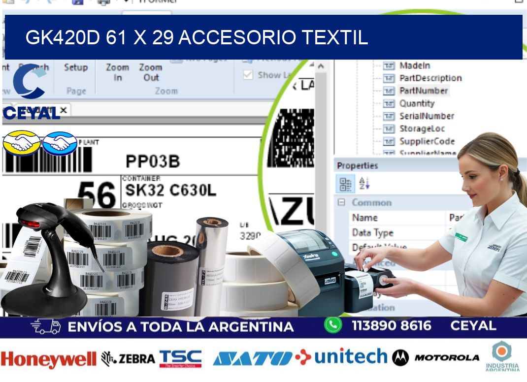 GK420D 61 x 29 ACCESORIO TEXTIL