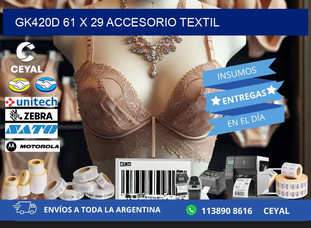 GK420D 61 x 29 ACCESORIO TEXTIL