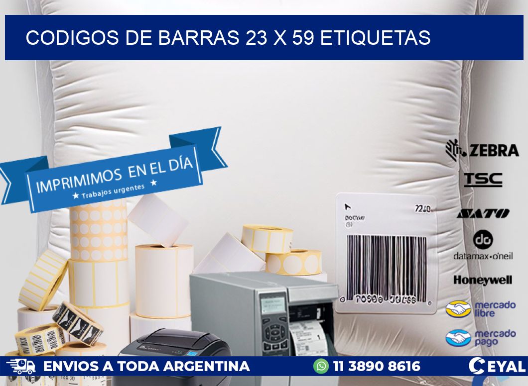 codigos de barras 23 x 59 etiquetas
