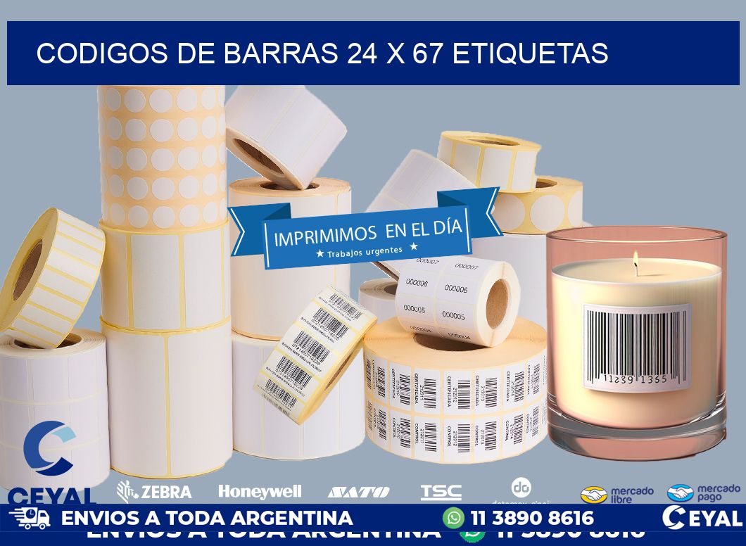 codigos de barras 24 x 67 etiquetas