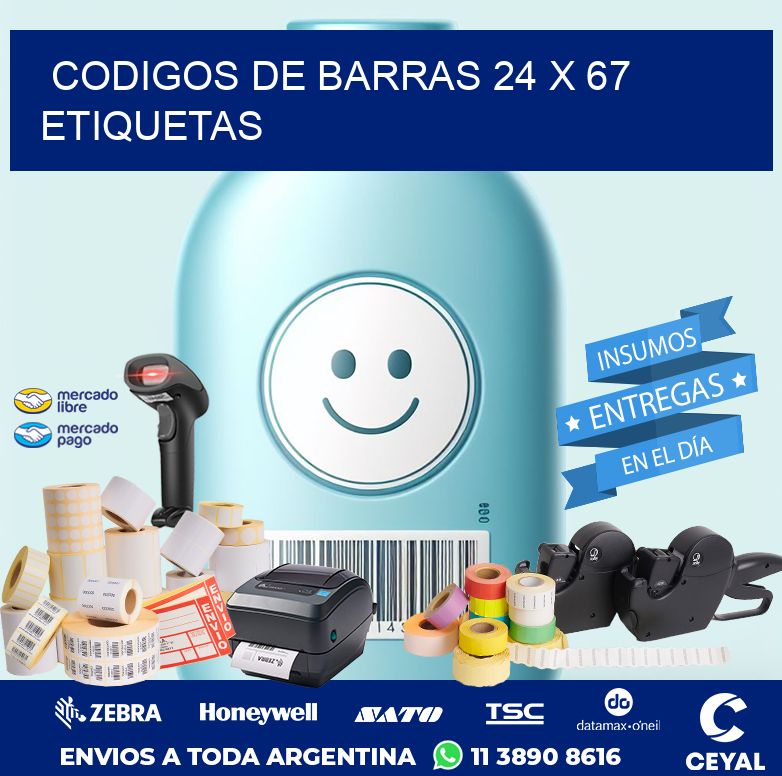 codigos de barras 24 x 67 etiquetas