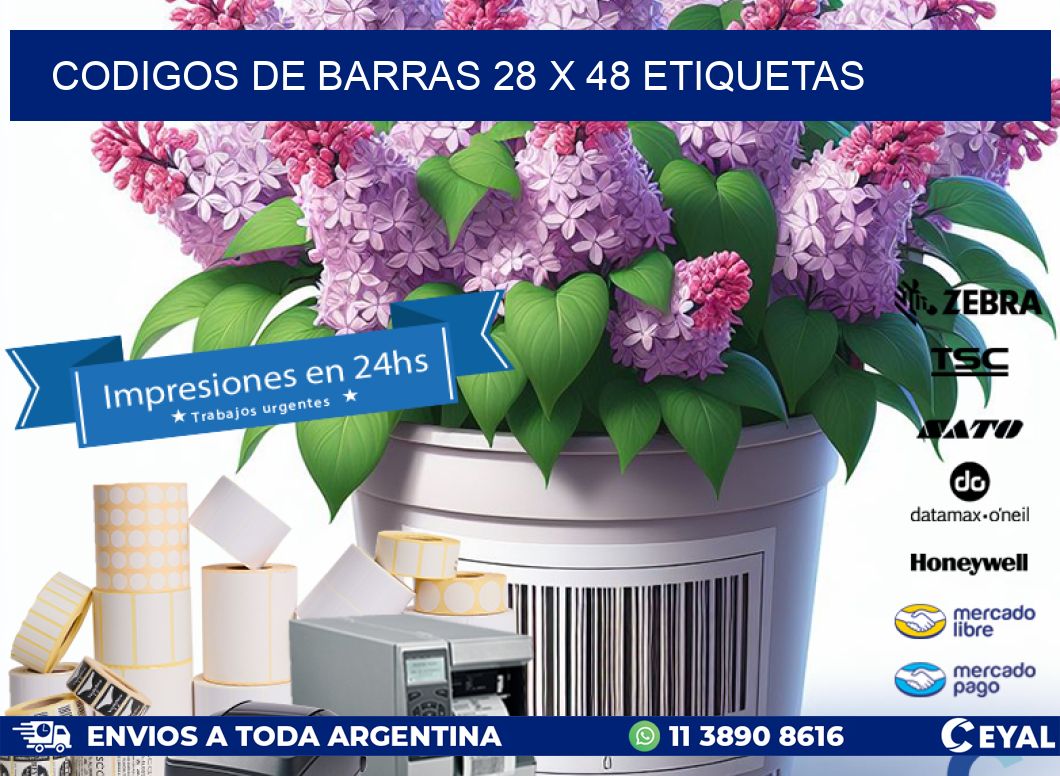 codigos de barras 28 x 48 etiquetas