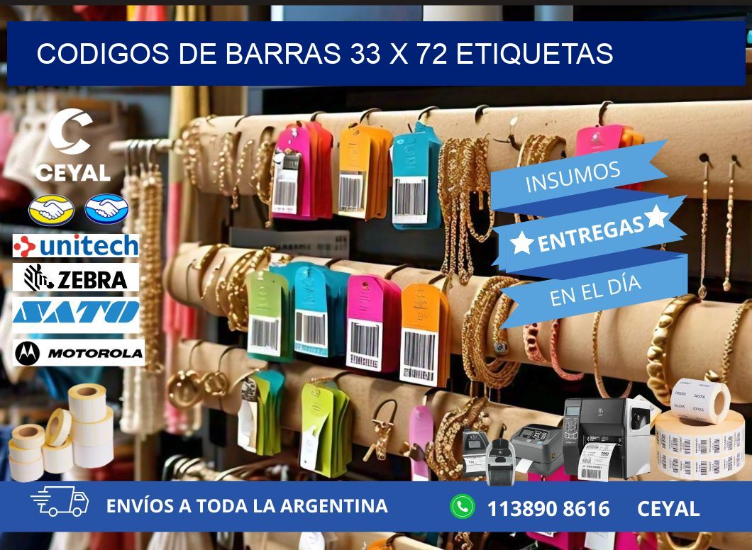 codigos de barras 33 x 72 etiquetas