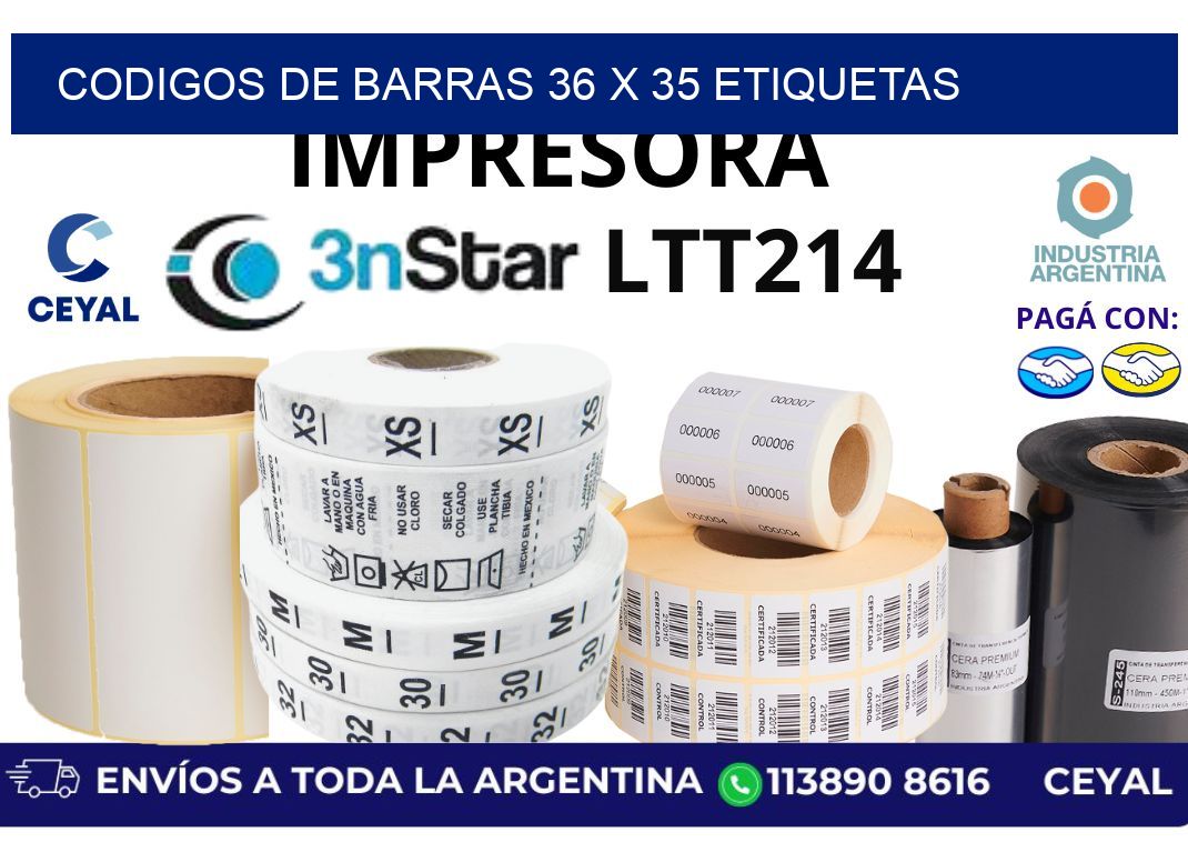 codigos de barras 36 x 35 etiquetas