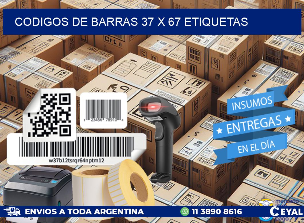 codigos de barras 37 x 67 etiquetas