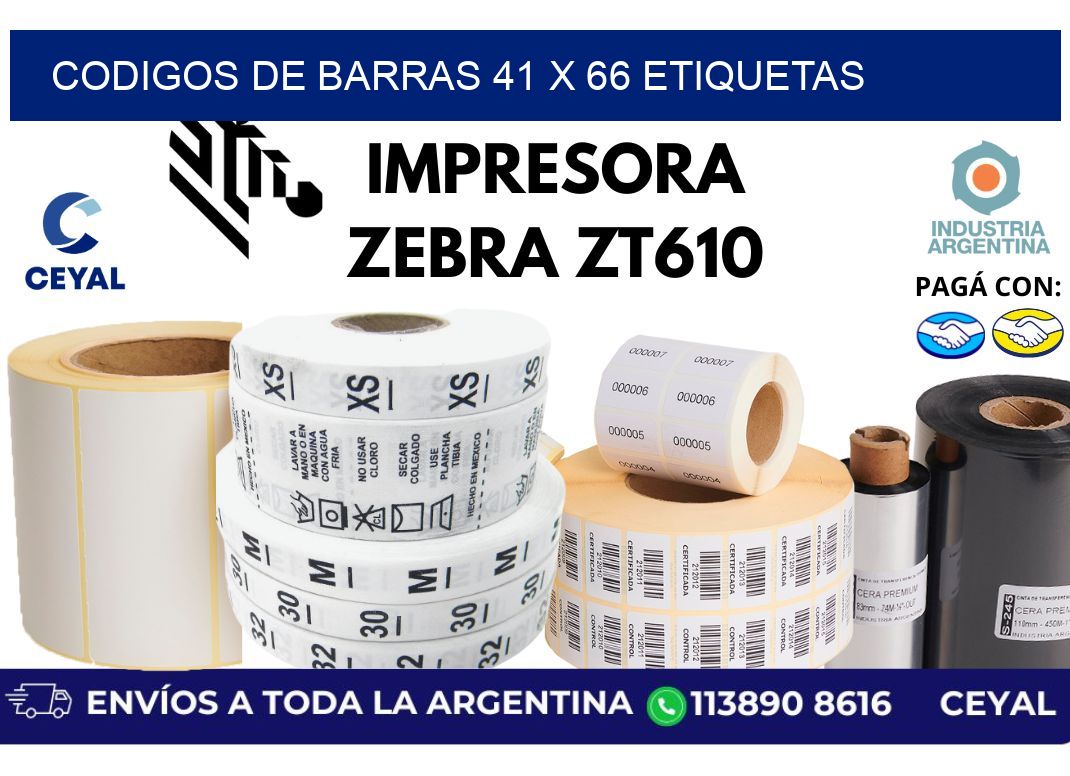 codigos de barras 41 x 66 etiquetas