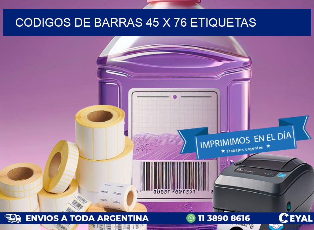 codigos de barras 45 x 76 etiquetas
