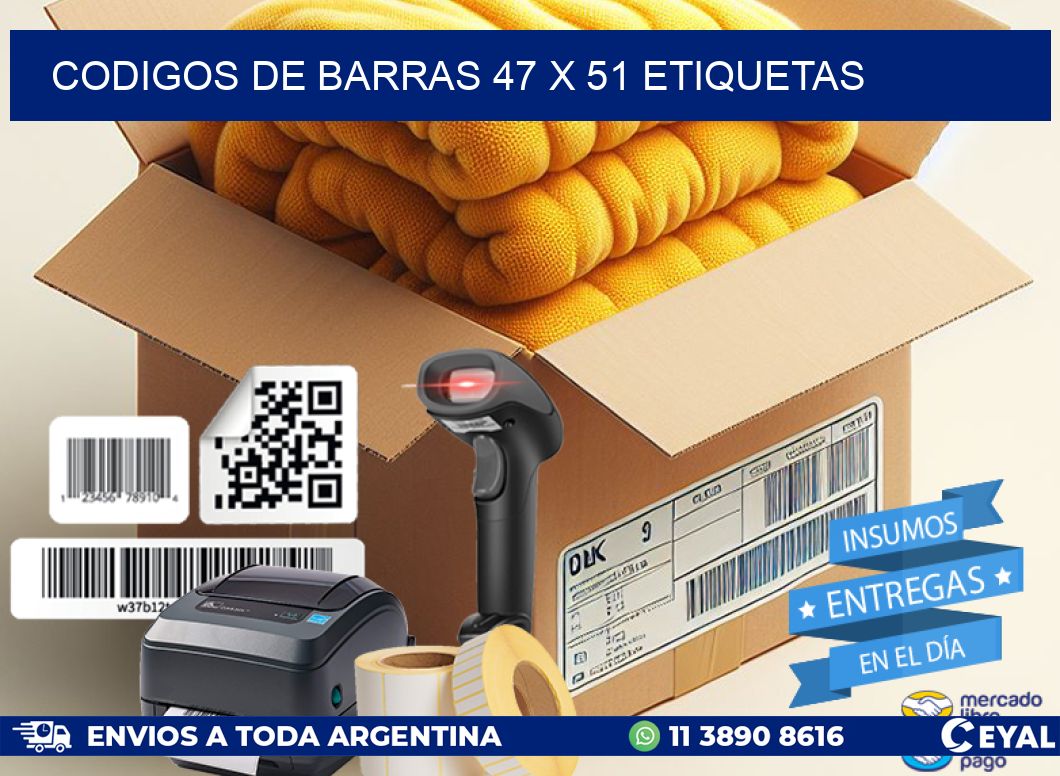 codigos de barras 47 x 51 etiquetas