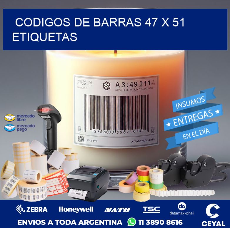 codigos de barras 47 x 51 etiquetas