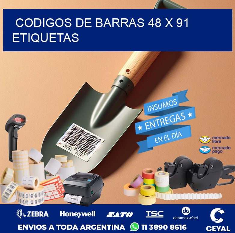 codigos de barras 48 x 91 etiquetas