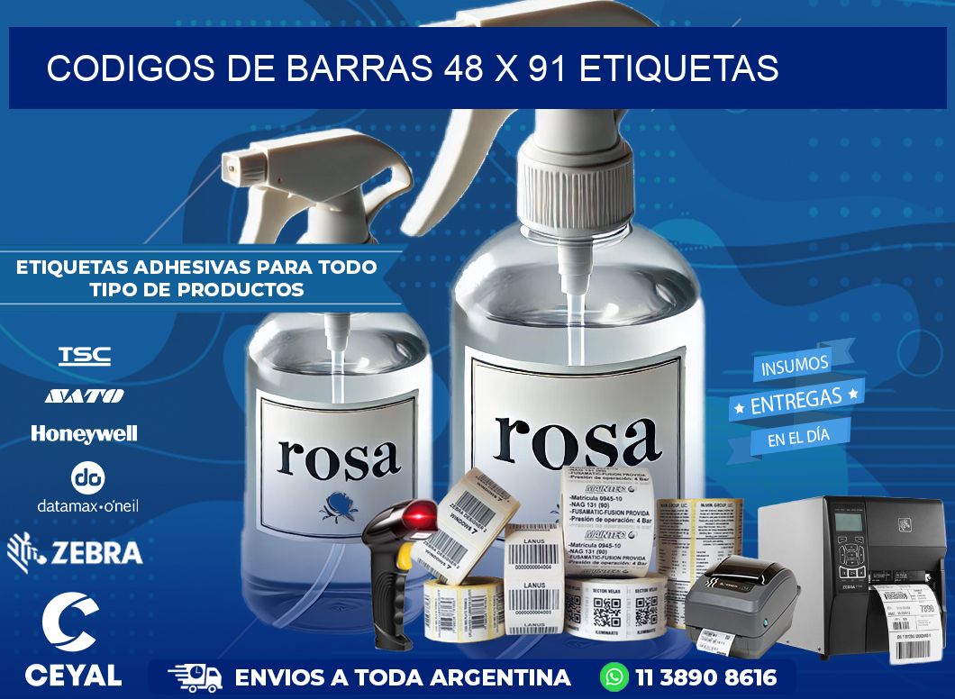 codigos de barras 48 x 91 etiquetas