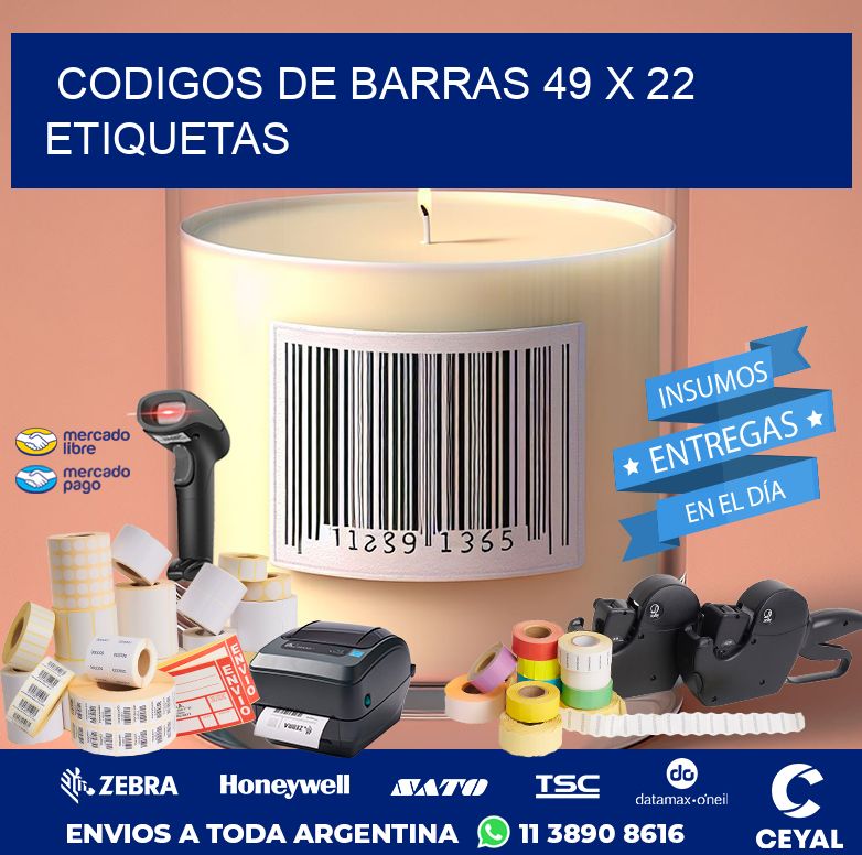 codigos de barras 49 x 22 etiquetas