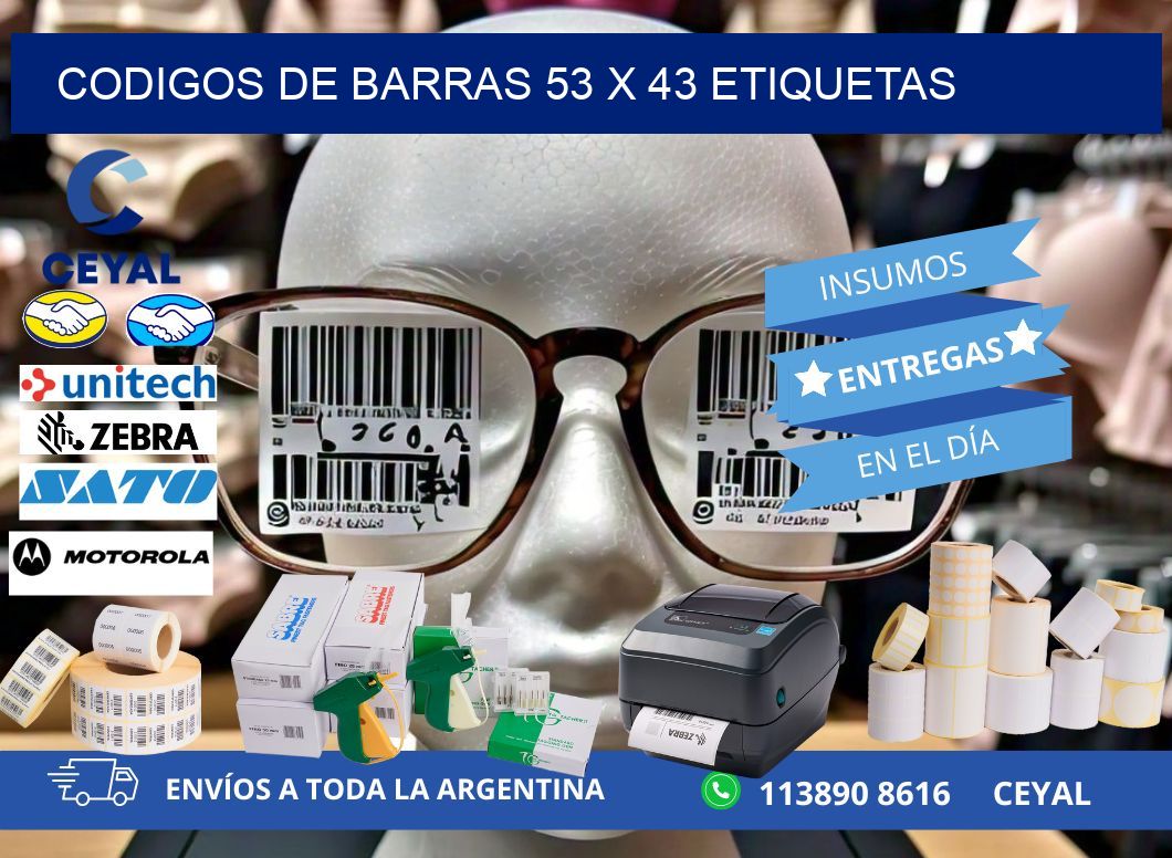 codigos de barras 53 x 43 etiquetas