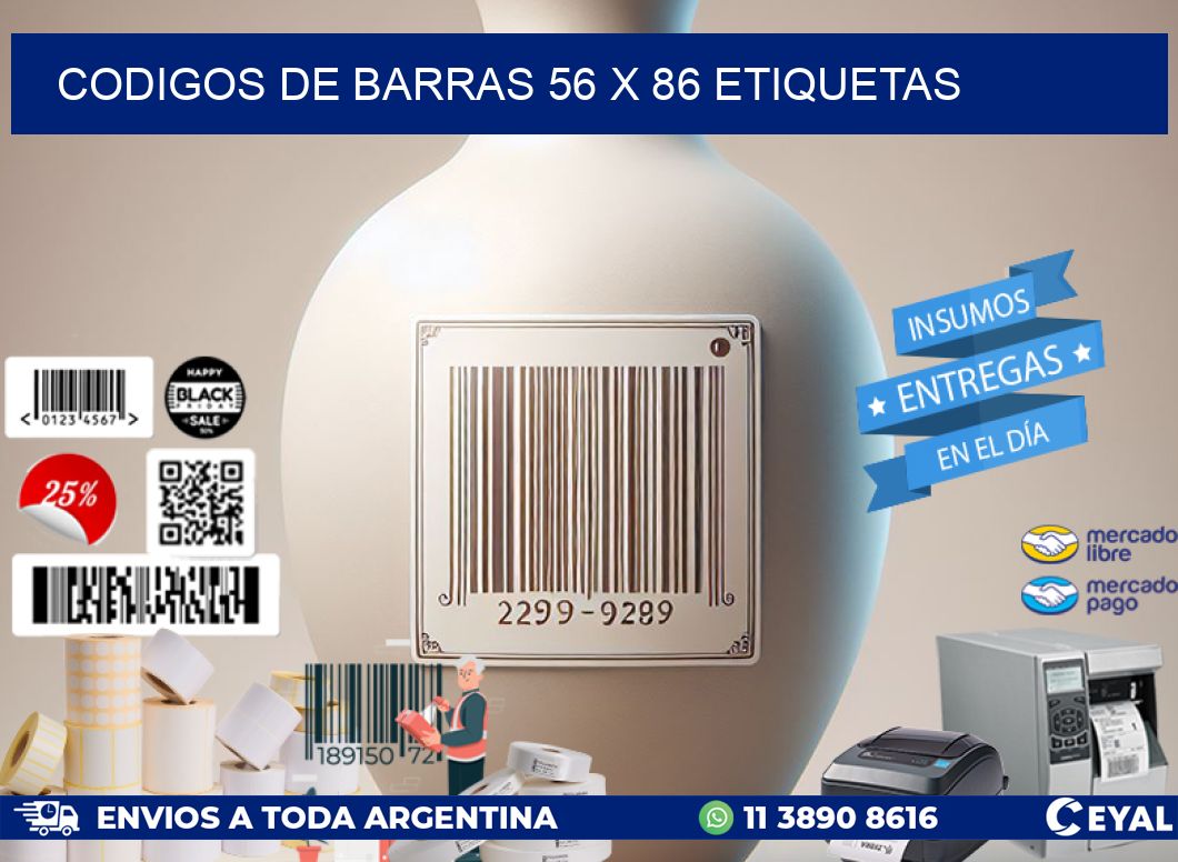 codigos de barras 56 x 86 etiquetas