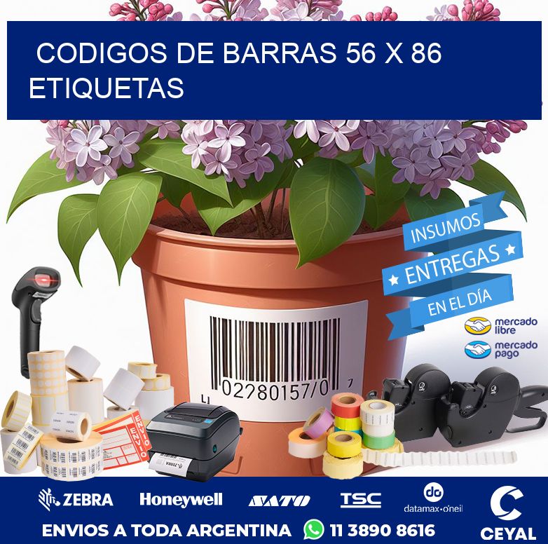 codigos de barras 56 x 86 etiquetas