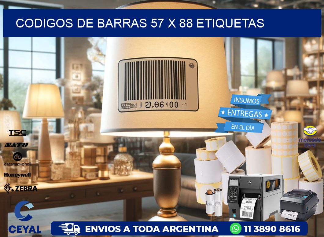 codigos de barras 57 x 88 etiquetas