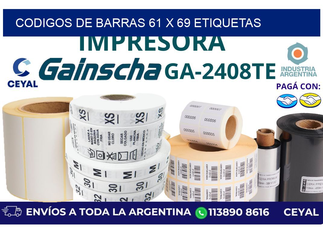 codigos de barras 61 x 69 etiquetas