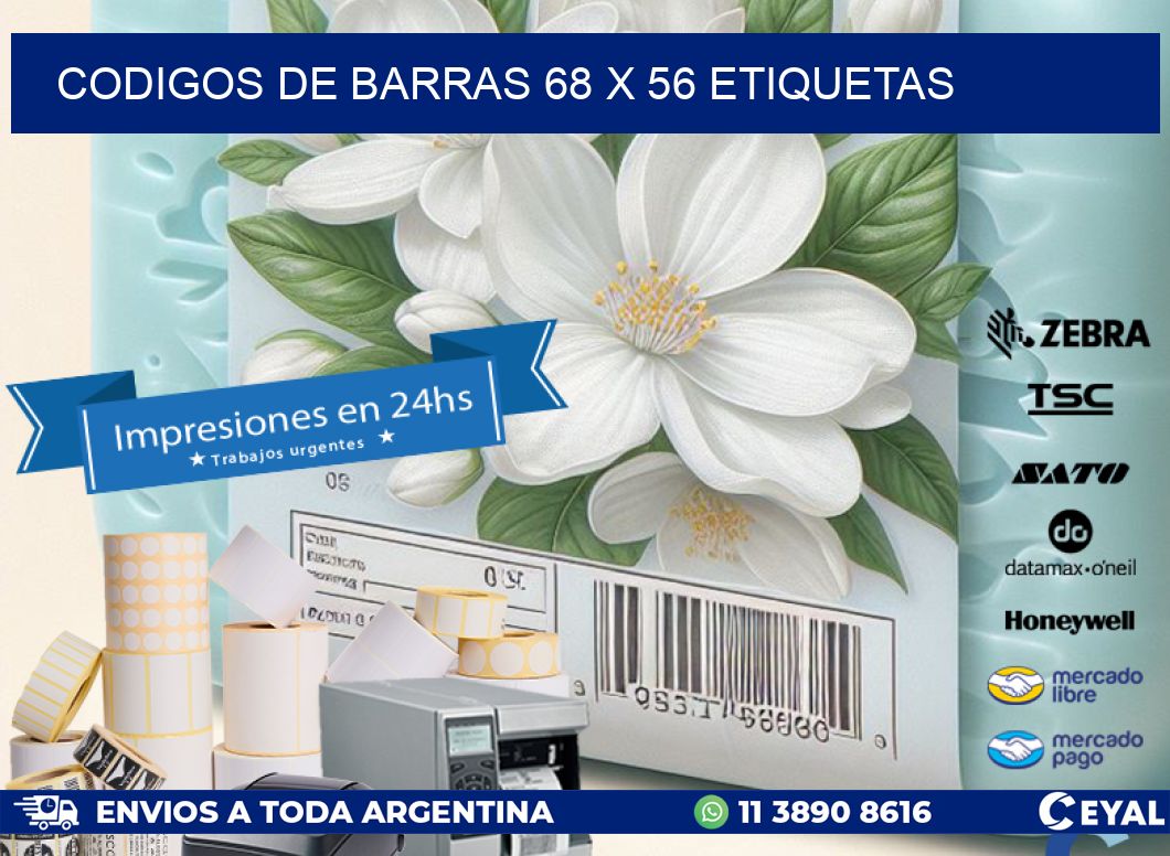 codigos de barras 68 x 56 etiquetas