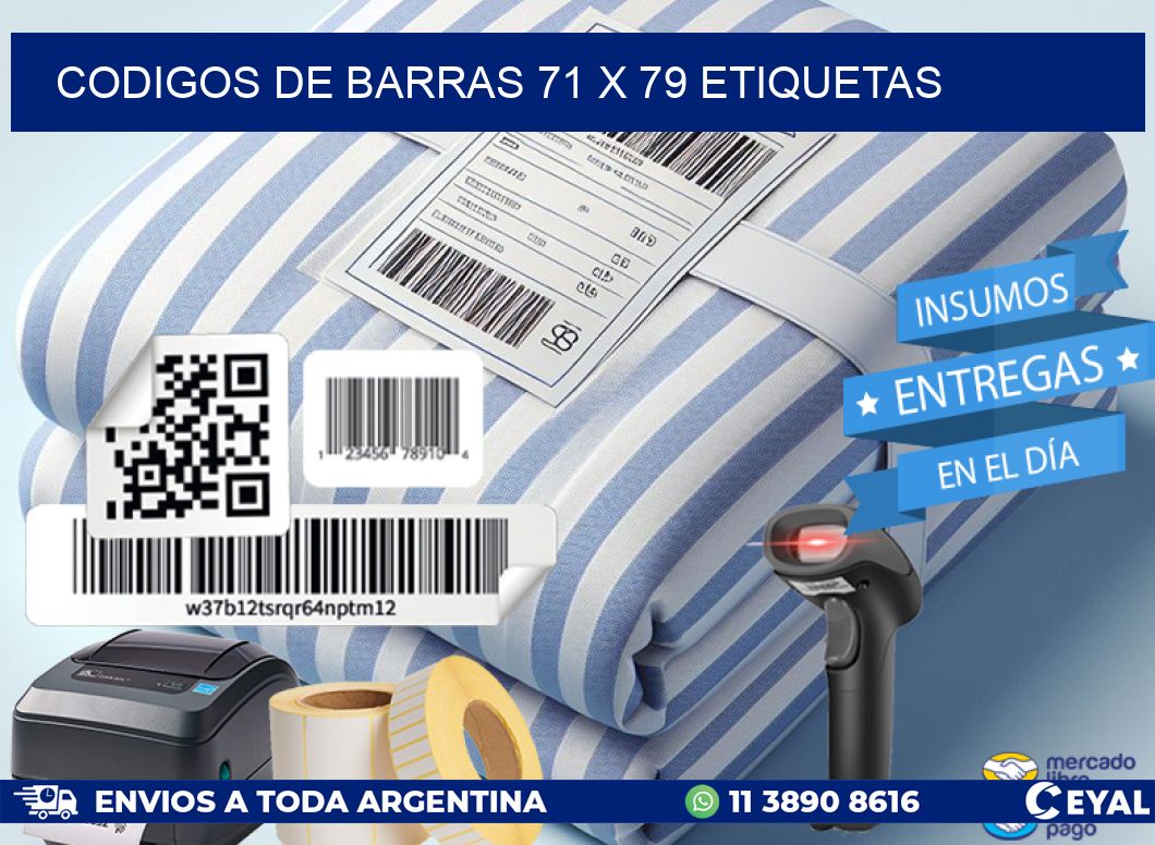 codigos de barras 71 x 79 etiquetas