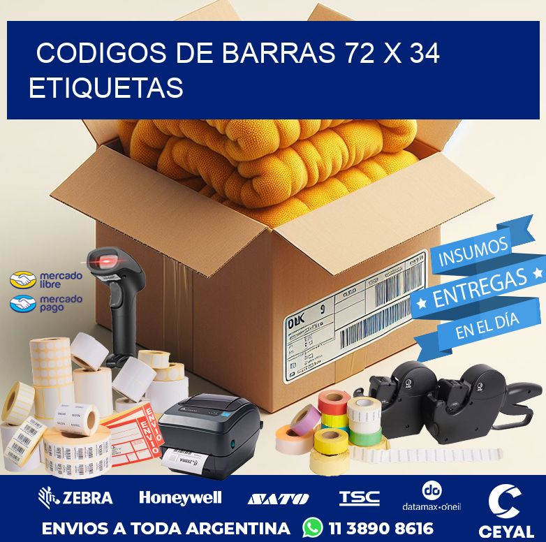 codigos de barras 72 x 34 etiquetas