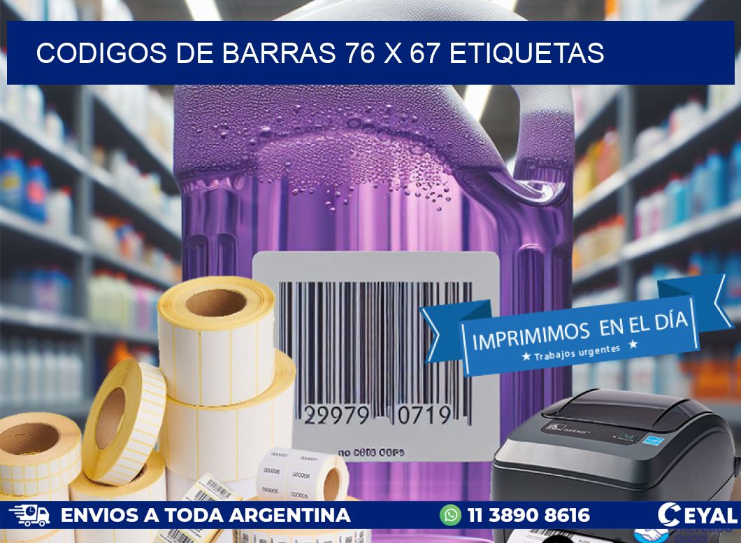 codigos de barras 76 x 67 etiquetas
