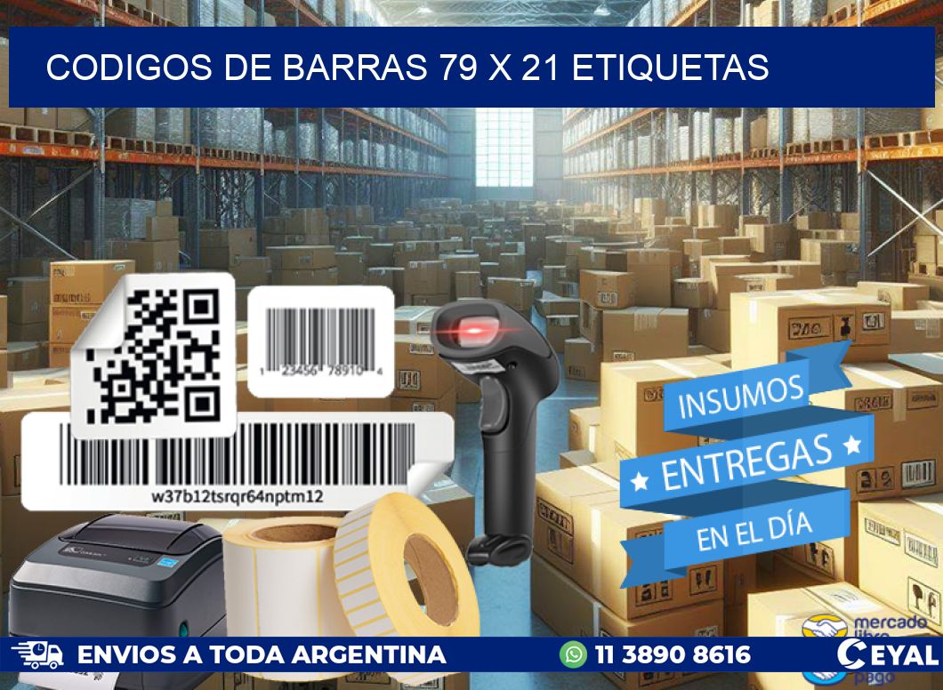 codigos de barras 79 x 21 etiquetas