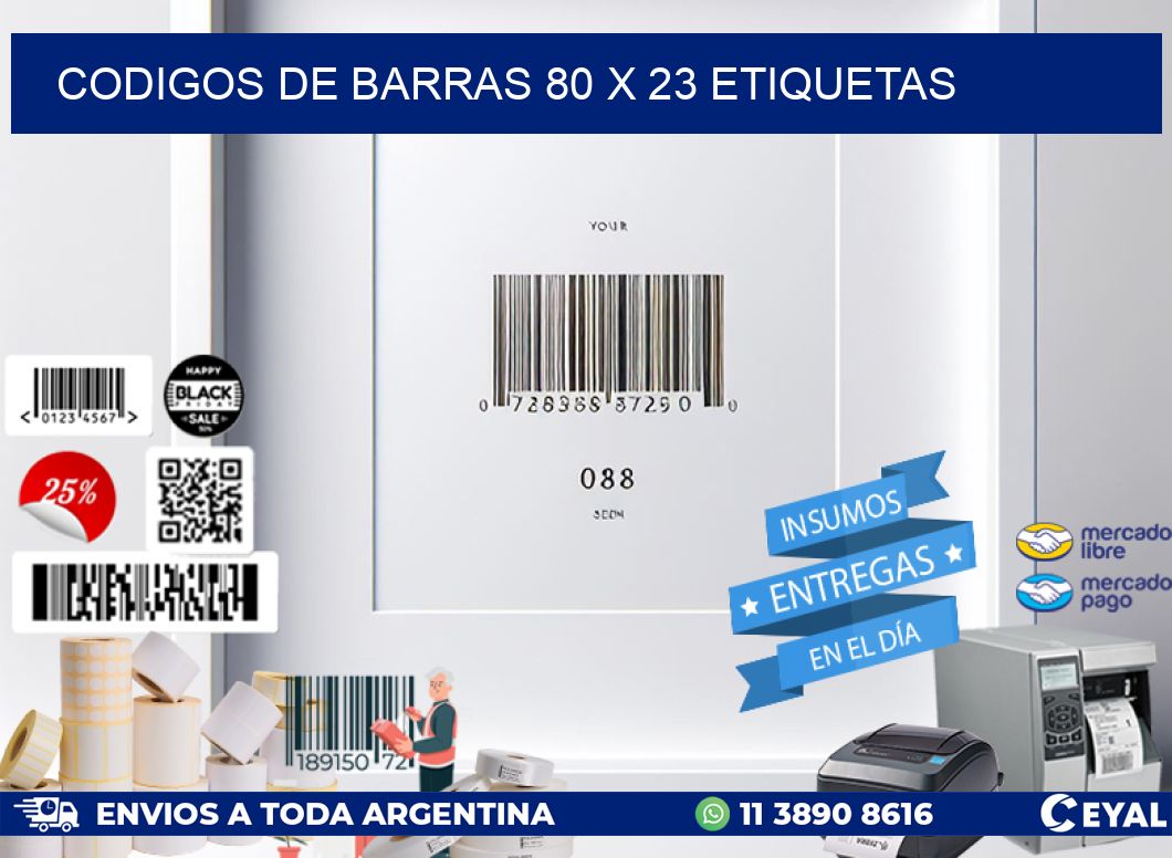 codigos de barras 80 x 23 etiquetas