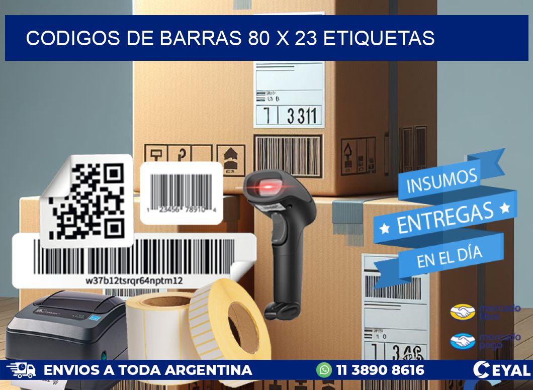 codigos de barras 80 x 23 etiquetas