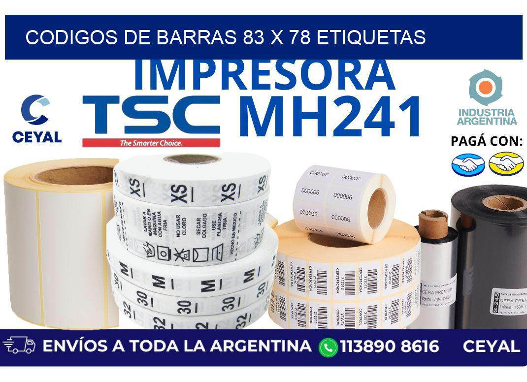 codigos de barras 83 x 78 etiquetas
