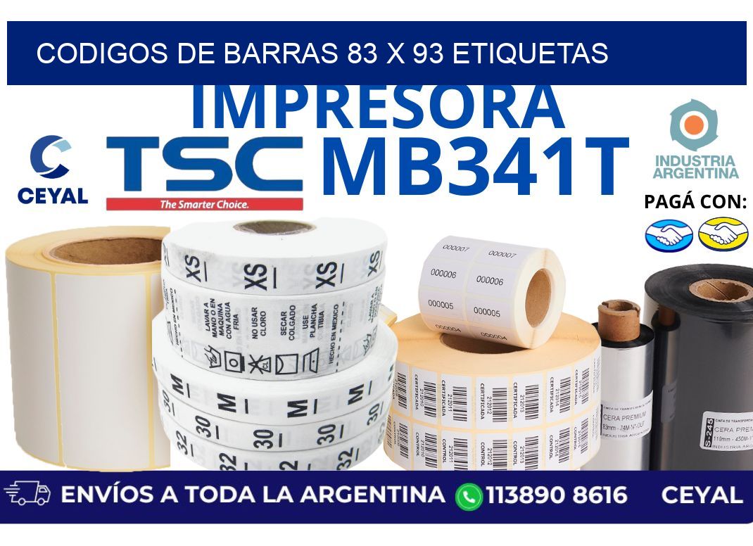 codigos de barras 83 x 93 etiquetas
