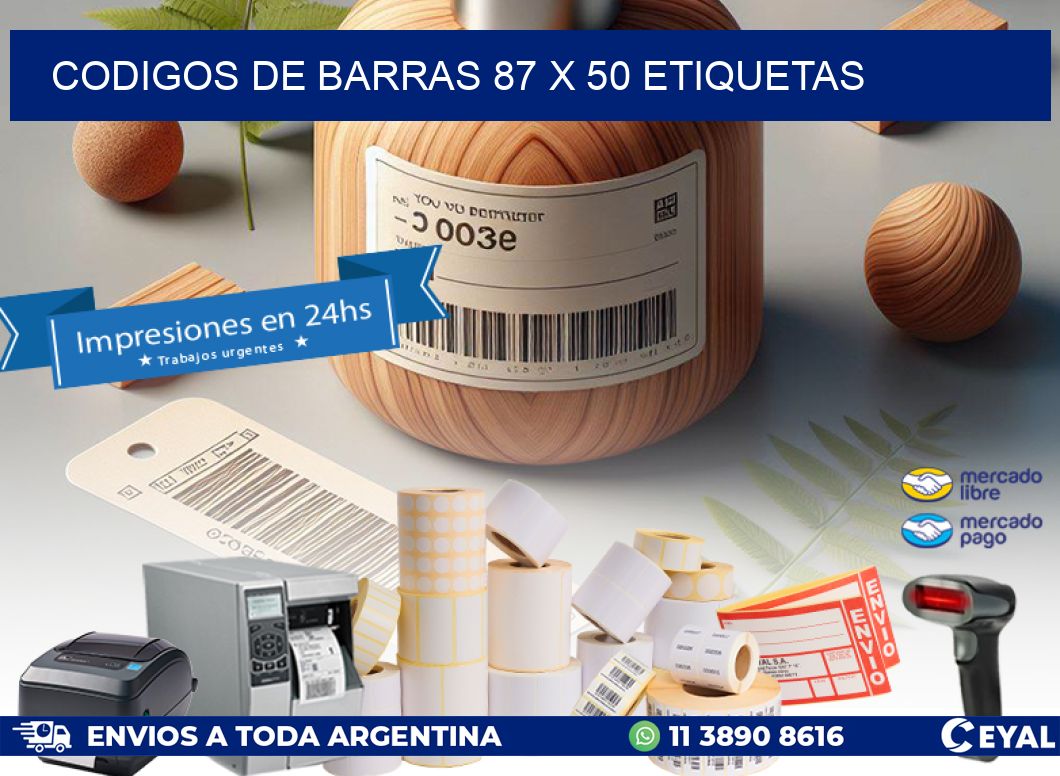 codigos de barras 87 x 50 etiquetas