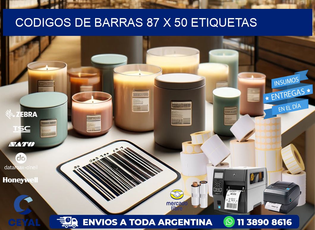 codigos de barras 87 x 50 etiquetas