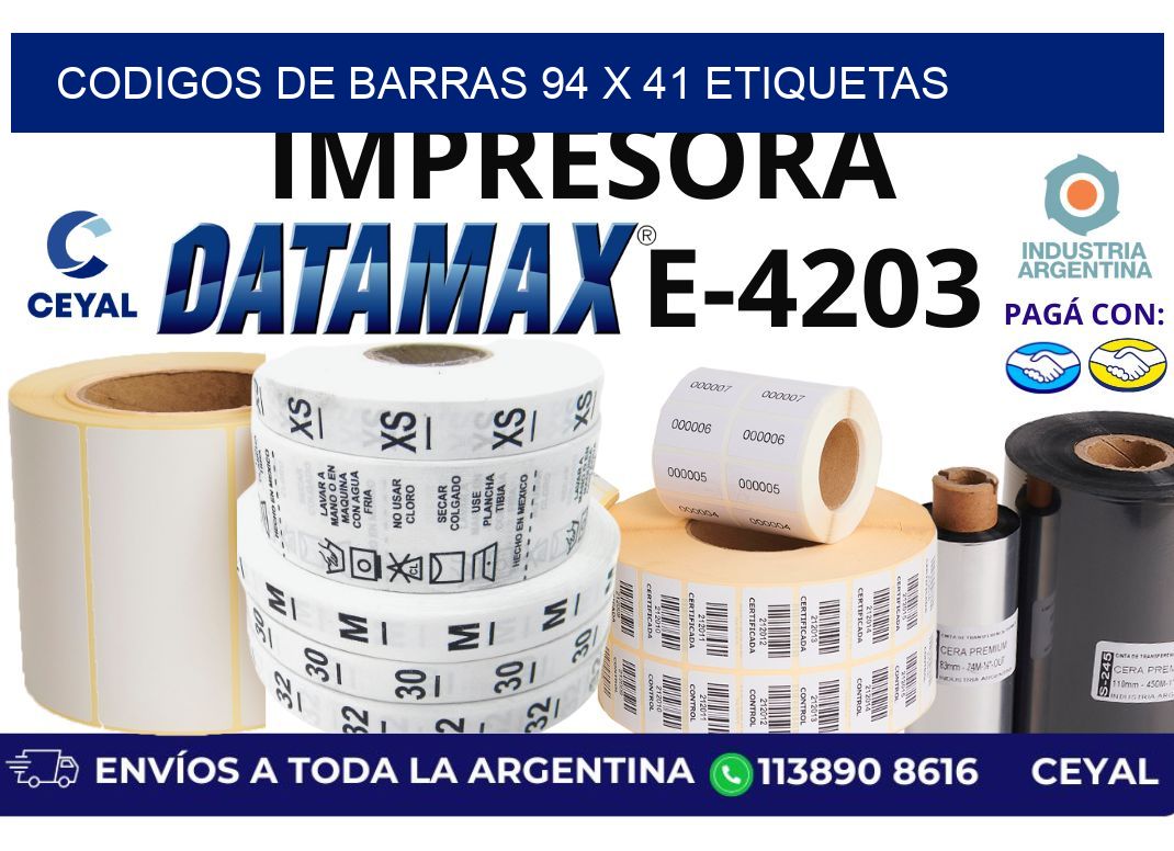 codigos de barras 94 x 41 etiquetas