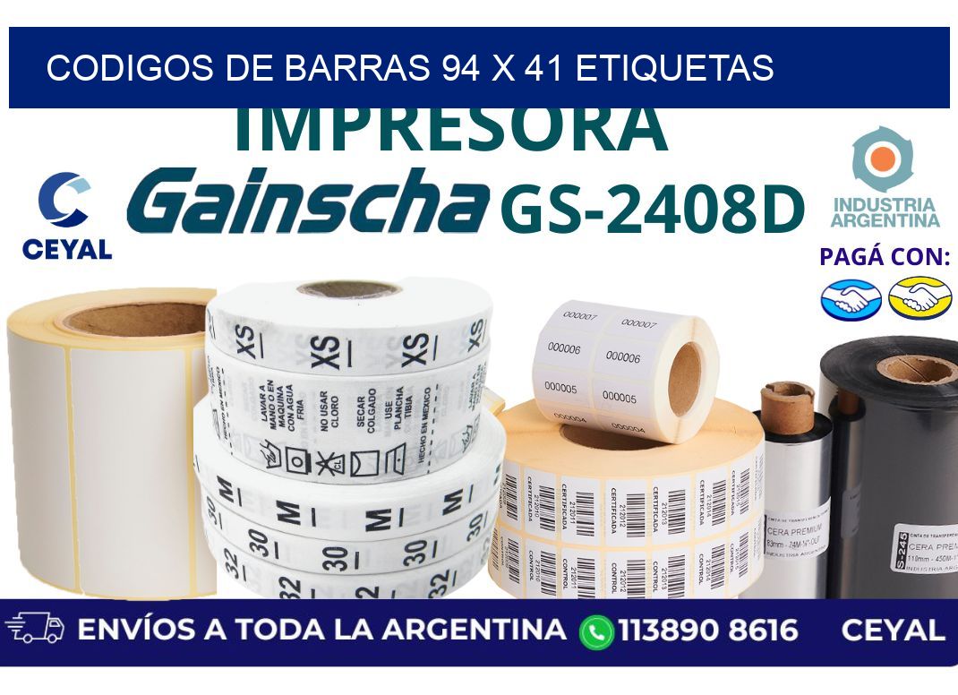 codigos de barras 94 x 41 etiquetas