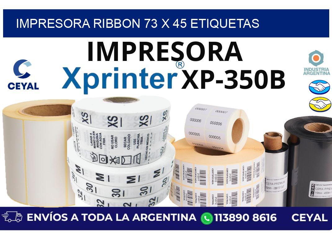 impresora ribbon 73 x 45 etiquetas